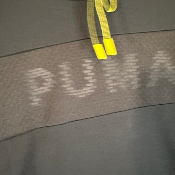 Puma Black Hooded Cotton Blend Logo Front Pullover Sweatshirt Women Sz S - Picture 5 of 12